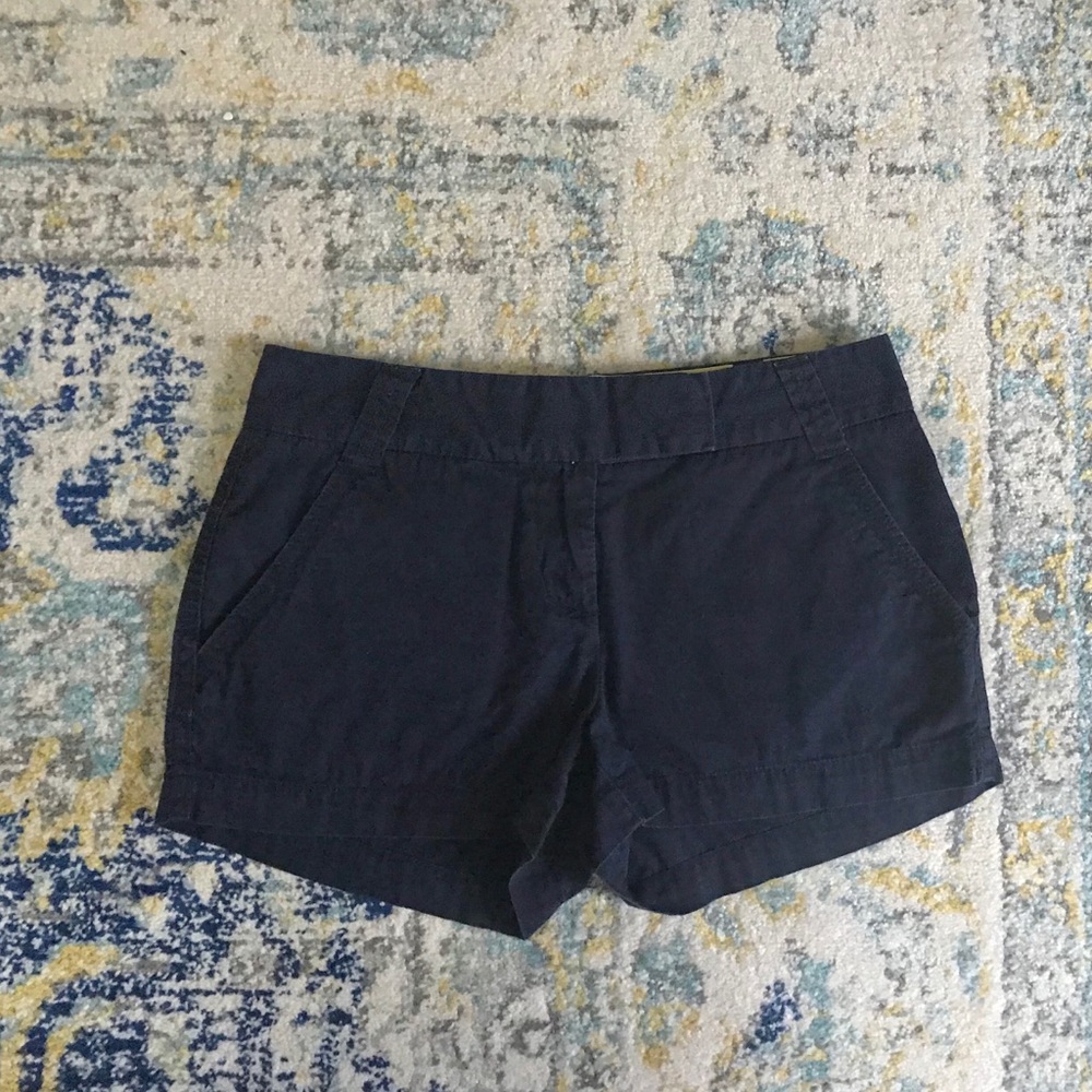 J. Crew Navy Chino Shorts • Size 0